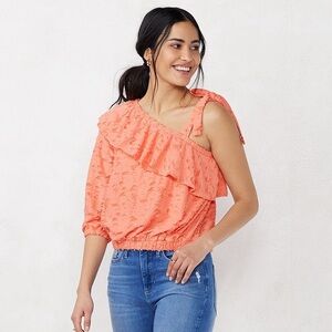 LC Lauren Conrad One-Shoulder Top